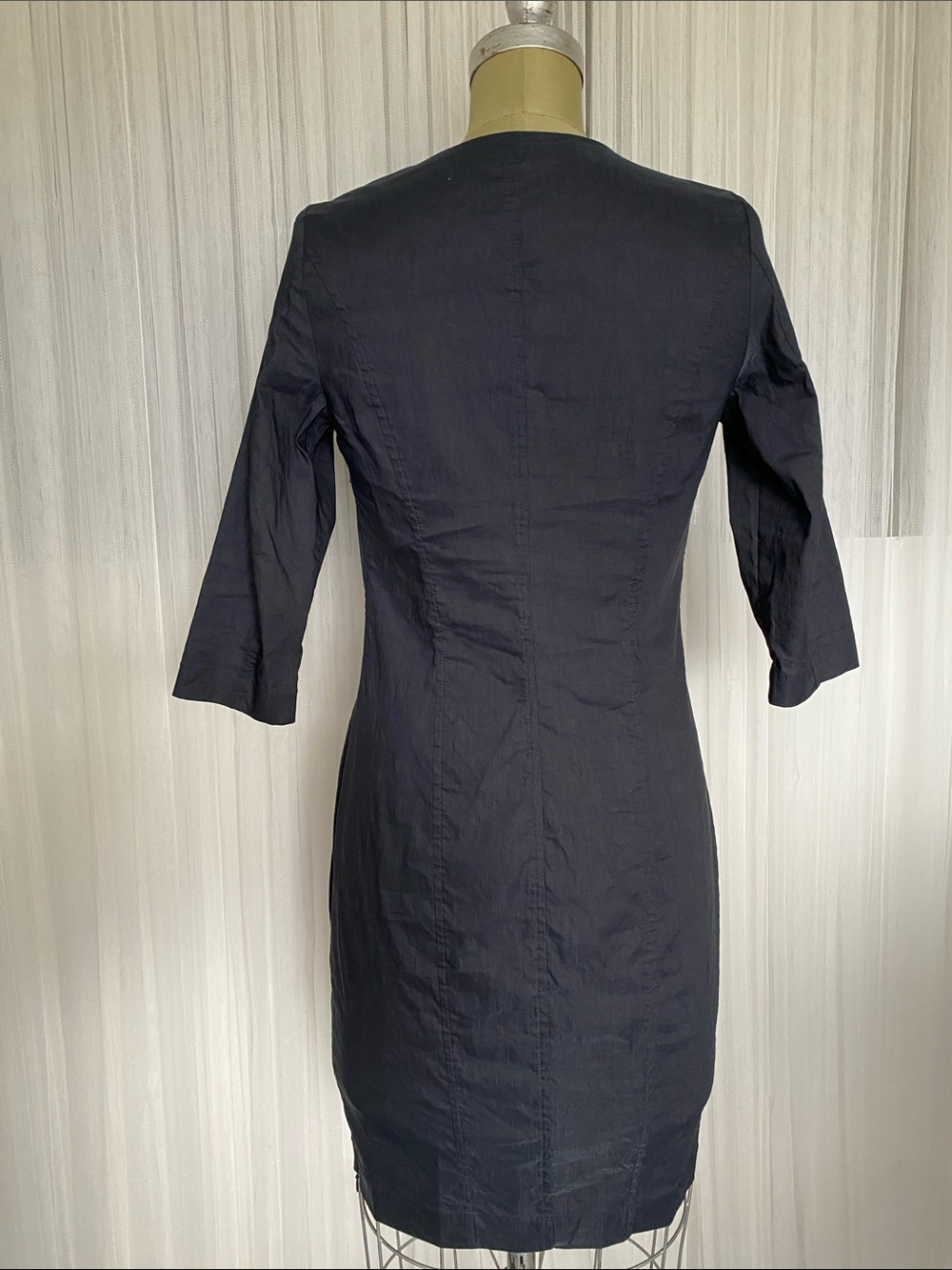 Sarah Pacini Classic Dark Charcoal Sheath Dress - Elegant Women's Dress
Size M - Picture 6 of 17